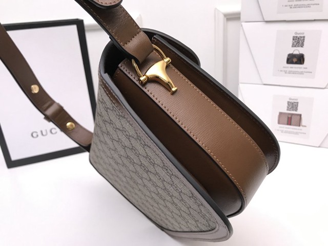 Gucci經典款女包 602204 古馳1955 Horsebit Bag 經典馬銜扣 Gucci爆款女士單肩斜挎包  gqy3914